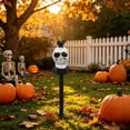 thumbnail image 5 of Kdkad Halloween Skull Solar Lights, Resin Waterproof Garden Lights, Spooky Skull Flickering Flame LED Pathway Lights for Halloween Outdoor Decorations Patio Yard Lawn Porch Supplies, 5 of 7
