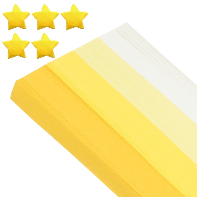 Uxcell 9.4x1/2" Origami Star Paper, 2160Pcs Star Paper Strip, Gradient Yellow
