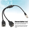 thumbnail image 2 of Cable divisor Ethernet Adaptador de red RJ45 Cat5 RJ45 1 macho a 2 hembra Adaptador de cable de Internet para enrutador de computadora caja de red módem de fibra óptica, 2 of 9