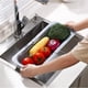 thumbnail image 3 of Cesta de fregadero ajustable, colador extensible para lavar verduras y frutas, colador de plástico plegable con diseño que ahorra espacio, resistente al calor, material libre de BPA, drenaje, 3 of 4