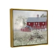 thumbnail image 3 of Stupell Red Barn Floral Wagon Meadow Landscape Painting Gold Floater Framed Art Print Wall Art, 3 of 6