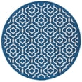 thumbnail image 2 of Safavieh Courtyard Lavern Geometric Indoor/Outdoor Area Rug, Navy/Beige, 6'7" x 6'7" Round, 2 of 9