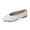 Beige, variant on OOOUM Women V Cut Faux Leather Ballet Flats Slip On Soft Casual Slip On Loafers Lightweight Flexible Daily Walking Shoes Beige US:8