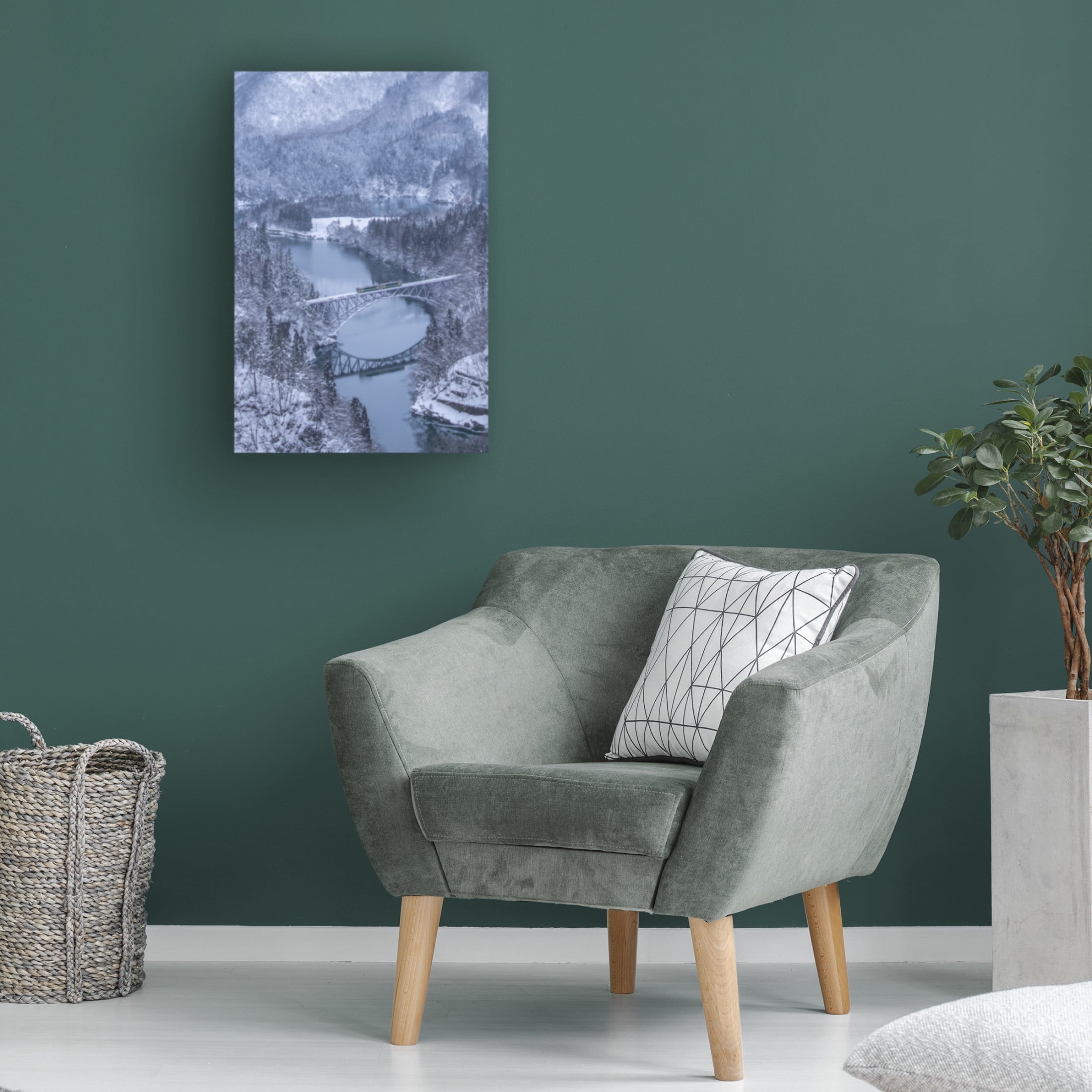 Trademark Fine Art Juri Aoki Winter Train Canvas Wall Art