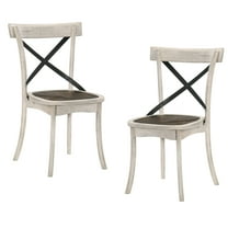 Furniture of America Acres Farmhouse Wood Dining Chair-Set of 2, Antique White