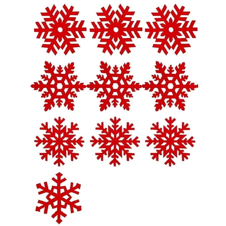 

OUNONA 10Pcs Snowflake Coasters Christmas Felt Coasters Cup Mats (Random Style)