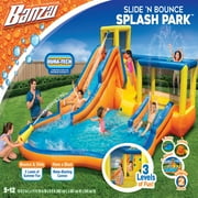 Banzai Inflatable Slide N Bounce Spash Park Water Park - 3 Levels of Fun!