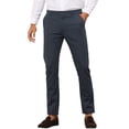 thumbnail image 4 of INSPIRE CHIC Stripes Dress Pants for Men's Slim Fit Business Flat Front Chino Trousers 32 Navy, 4 of 5