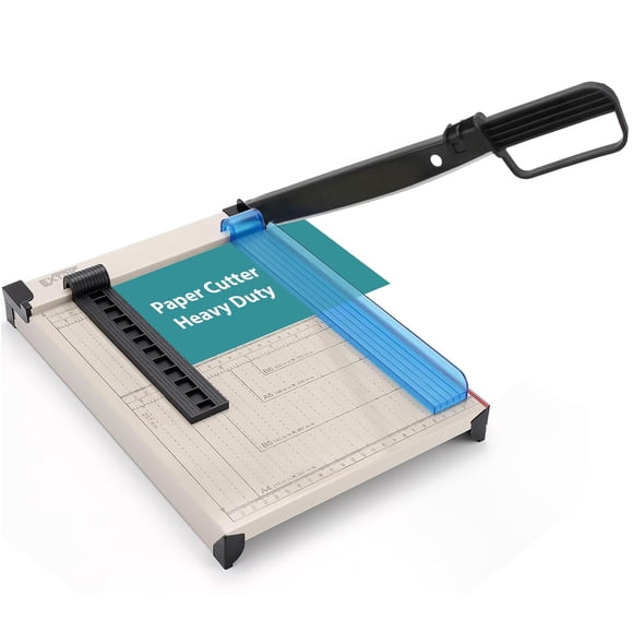 EXTRIC Paper Cutter Heavy Duty, 12" Paper Trimmer with Safety Guard, Guillotine Papers Cutter for Classroom and Office, Heavy Duty Metal Base, Magnet