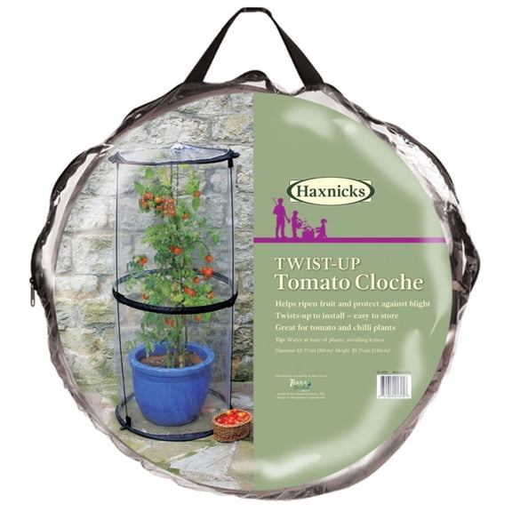 Twist-Up Tomato Cloche – 19″ Diameter x 43″ Height Pop-Up Plant Protector with Ground Pegs