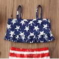 thumbnail image 4 of Inevnen Toddler Girls Two Piece Swimsuit American Flag Star Bathing Suits Beach Baby 4th July Pool Bikini Bathing Suit, 4 of 6