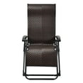 thumbnail image 4 of Patiojoy 2-Piece Patio Rattan Wicker Recliner Chair Zero Gravity Folding Chaise Lounger, 4 of 5