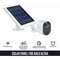 thumbnail image 2 of Wasserstein 2W 6V Solar Panel with 13.1ft/4m Cable Compatible with Arlo Ultra/Ultra 2, Arlo Pro 3/Pro 4, & Arlo Floodlight ONLY (1-Pack, White) (NOT Compatible with Arlo Essential Spotlight), 2 of 7