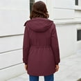 thumbnail image 6 of Riecok Maternity Winter Coat 3 in 1 Puffer Hooded Jacket Solid Long Sleeve Zip up Thick Parkas Outerwear with Pocket, 6 of 8