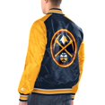 thumbnail image 2 of Men's Starter Navy/Gold Denver Nuggets Renegade Satin Full-Snap Varsity Jacket, 2 of 2