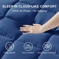 thumbnail image 2 of WQSPRING Queen Size Mattress Topper, Blue Extra Thick Pillow Top Airflow Pad & Mattress Protector Queen for Back Pain Relief, Breathable Bed Topper Queen Deep Pocket Cover, 2 of 9