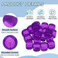 thumbnail image 3 of 16 mm Clear Acrylic Dice Blank, 20 Pcs Standard Game Dice Rounded Corner for Board Games Teaching, Purple, 3 of 7