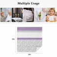 thumbnail image 4 of Purple Grey Cloth Napkins, Chic Garden Floral Stripe Aesthetic Flower Washable and Reusable Dinner Napkins Set of 8, Table Napkin for Kitchen Party Birthday Wedding Hotel Housewarming 20"x20", 4 of 8
