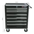 thumbnail image 4 of Rolling Tool Cart with Wheels, Tool Organizer Cart Cabinet with 7-Drawer and Keyed Locking System High Capacity Tool Storage Cabinet, Black, 4 of 7