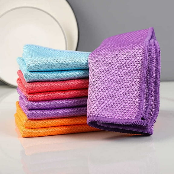 PALIFEUR 5PCS Microfiber Cleaning Cloths, Lint Free, Absorbent, Streak Free, Non-Abrasive, Reusable, Washable, Microfiber Towels for Cars Kitchen, Microfiber Towel, Cleaning Rags 12"x12"