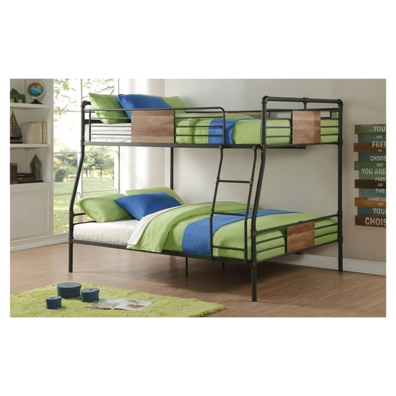 Brantley Sandy Black & Dark Bronze Hand-Brushed Finish Full XL/Queen Bunk Bed