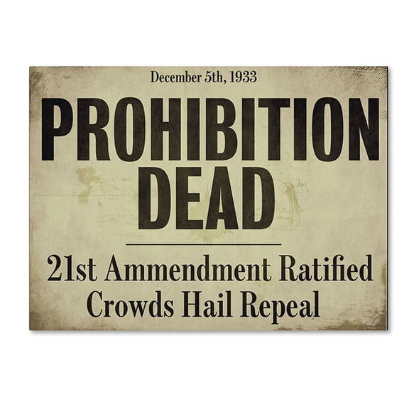 Trademark Fine Art "Prohibition" Canvas Art by Color Bakery