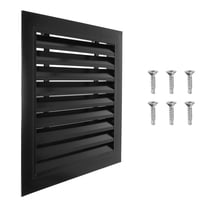 Uxcell 16x16 Inch Gable Vent, 1PCS Aluminum Alloy Wall Shed Vents with Strainer, Black