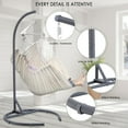 thumbnail image 2 of C-Shape Base Hanging Chair Hammock Stand - Powder Coated Construction for Egg Chair and Indoor/Outdoor Hammock Chairs, STAND ONLY(Grey), 2 of 8