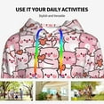thumbnail image 6 of Hoodies for Women - Pink Cute Pig Love Comfrt Colour Drawstring Women'S Fashion Hoodies & Sweatshirts, Fall Outfits Clothes for Women 2024 Pullover with Kangaroo Pocket, 6 of 7
