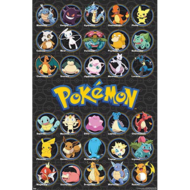 Trends International Pokémon - All Time Favorites Wall Poster, 22.375" x 34", Unframed Version