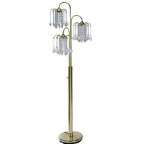 ORE International 63 inches Traditional Metal Floor Lamp in Polished Gold
