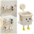 thumbnail image 2 of Cute Robot Bathroom Organizer With Strong Suction Cups Clear Waste Paper Storage Shelf (White One Size) Rack Home Decor, 2 of 7