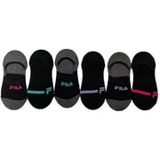 Fila Women's 6-Pack Basic Stripe Liner Socks Black