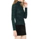 thumbnail image 4 of Camiseta de manga larga ajustada de rayas INSPIRE CHIC para mujer, cuello alto, casual, primavera, otoño, fiesta de Navidad 2026 2XL verde, 4 of 7
