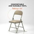 thumbnail image 2 of Nazhura Metal Indoor/Outdoor Office Comfortable and Padded Folding Chairs, Kahki (Set of 4), 2 of 9