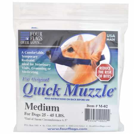 Four Flags Over Aspen Original Nylon Quick Dog Muzzle to Prevent Biting