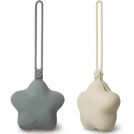 ACDANC Silicone Pacifier Holder Case: Cute Portable Pacifier Case,2 Pack Bpa-Free,Dishwasher-Safe & Compact Pacifier Storage Case Keeps Pacifiers Clean & Organized for Outings & Travel