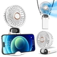 thumbnail image 1 of Ventilador portátil Koonie con base de 8 horas y 5 velocidades color blanco, 1 of 6