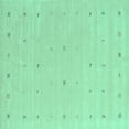 thumbnail image 1 of Ahgly Company Machine Washable Indoor Square Solid Turquoise Blue Modern Area Rugs, 6' Square, 1 of 4
