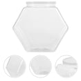 thumbnail image 3 of 2pcs Plastic Candy Jars Cookie Containers Clear Hexagon Candy Snacks Bottles, 3 of 7