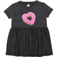 thumbnail image 3 of Inktastic Heart Shaped Donut with Pink Icing and Sprinkles Girls Baby Dress, 3 of 5