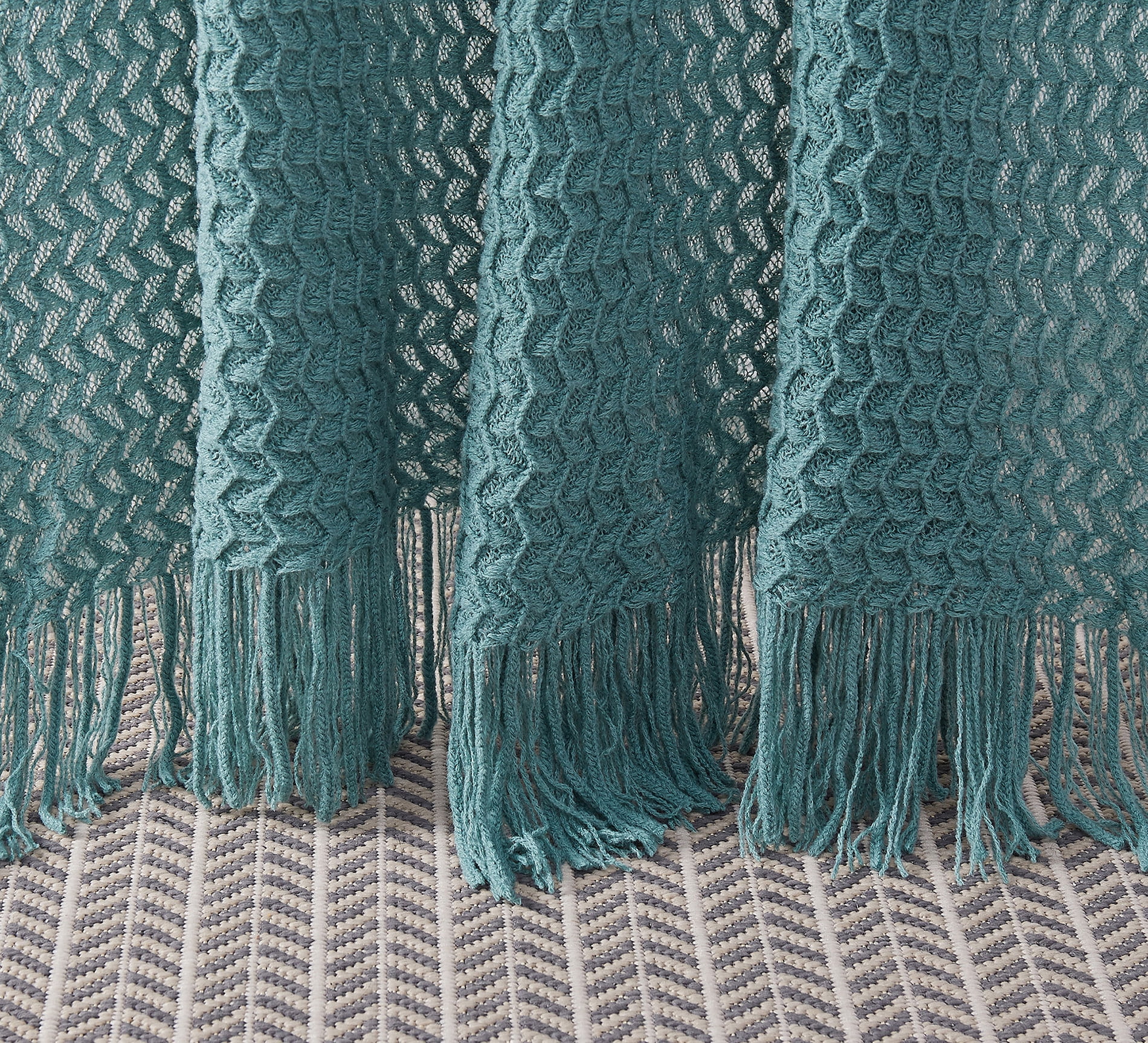Montesori Sweater Throw Seafoam Blue