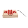 thumbnail image 4 of Juego de mesa de solitario de madera, rompecabezas de solitario de clavijas, juegos de mesa, juguete educativo Marrón claro, 4 of 9
