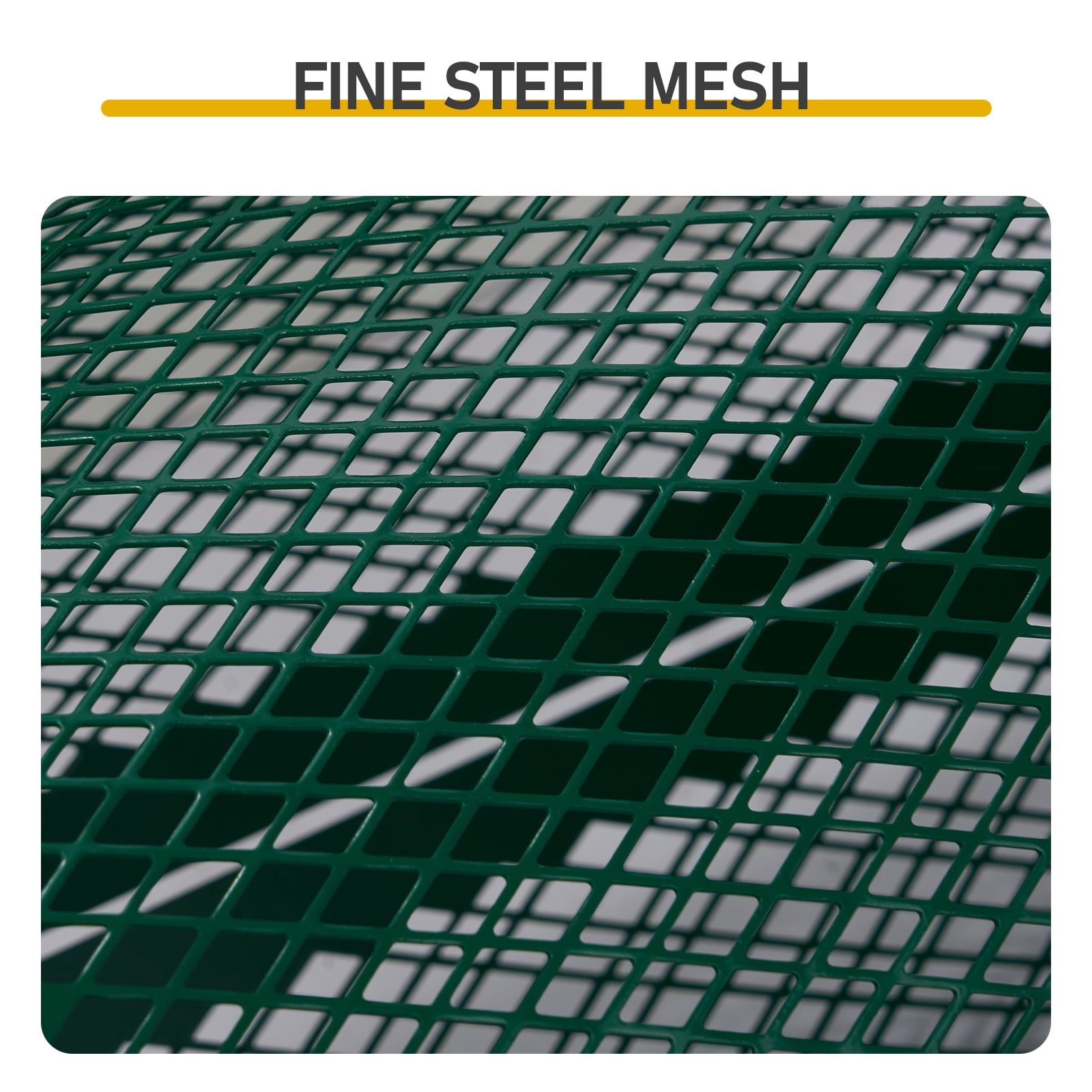 24In Adjustable Handle Compost Peat Moss Spreader Lawn Garden Topdressing Roller Powder Coated Steel Mesh Basket Side Latches Green Rustproof for Manure Topsoil Heavy Duty Outdoor Use Farm Backyard