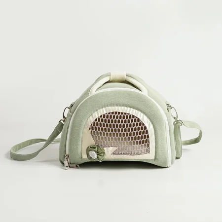 Breathable Pet Bag Small Pet Carrier Bag Breathable Comfortable Pet Travel Tote Bag Sling for Hamster Guinea Pig Rabbit Hedgehog (green)