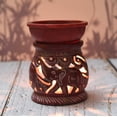 thumbnail image 4 of Oil Burner Aroma Diffuser| Elephant Soapstone Tea Light Holder|Hand Carved Jali Work|Soapstone|for Aromatherapy (Design 11), 4 of 7