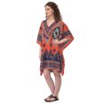 thumbnail image 3 of Gypsie Blu Women Tunics Dress Short 3/4 Sleeves Caftans for Ladies Casual Dresses, 3 of 5