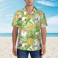 thumbnail image 4 of Bixox Men's Hawaiian Shirts Men's Gnome and Pineapple Print Short-Sleeve Shirt-Small, 4 of 8