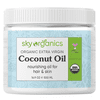 Organic Extra Virgin Coconut Oil by Sky Organics (16.9 oz) USDA Organic Coconut Oil Cold-Pressed Kosher Cruelty-Free Unrefined Coconut Skin Moisturizer Hair Mask