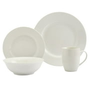 Tabletops Gallery 16-Piece White Porcelain Dinnerware Set - Service for 4